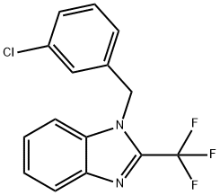 1-(3-CHLOROBENZYL)-2-(TRIFLUOROMETHYL)-1H-1,3-BENZIMIDAZOLE Struktur