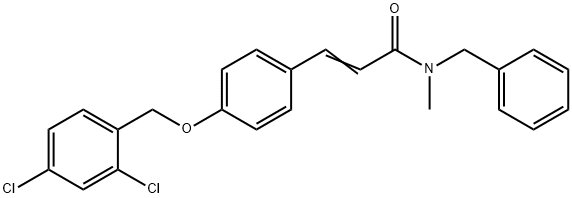 (E)-N-BENZYL-3-(4-[(2,4-DICHLOROBENZYL)OXY]PHENYL)-N-METHYL-2-PROPENAMIDE Struktur