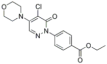 ETHYL 4-[5-CHLORO-4-MORPHOLINO-6-OXOPYRIDAZIN-1(6H)-YL]BENZOATE Struktur