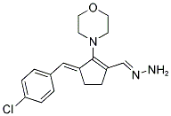 [3-(4-CHLORO-BENZYLIDENE)-2-MORPHOLIN-4-YL-CYCLOPENT-1-ENYLMETHYLENE]-HYDRAZINE Struktur