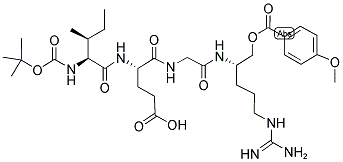 BOC-ILE-GLU-GLY-L-ARGININOL-P-ANISIC ACID ESTER Struktur