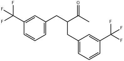 3-[3-(TRIFLUOROMETHYL)BENZYL]-4-[3-(TRIFLUOROMETHYL)PHENYL]-2-BUTANONE Struktur