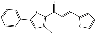 (E)-3-(2-FURYL)-1-(4-METHYL-2-PHENYL-1,3-THIAZOL-5-YL)-2-PROPEN-1-ONE Struktur