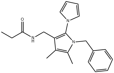 N-([1-BENZYL-4,5-DIMETHYL-2-(1H-PYROL-1-YL)-1H-PYROL-3-YL]METHYL)PROPANAMIDE Struktur