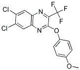 6,7-DICHLORO-2-(4-METHOXYPHENOXY)-3-(TRIFLUOROMETHYL)QUINOXALINE Struktur