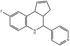 8-FLUORO-4-PYRIDIN-4-YL-3A,4,5,9B-TETRAHYDRO-3H-CYCLOPENTA[C]QUINOLINE Struktur