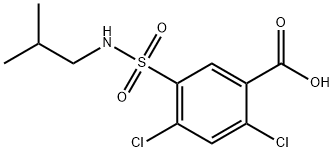 2,4-DICHLORO-5-ISOBUTYLSULFAMOYL-BENZOIC ACID Struktur