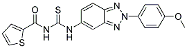 N-({[2-(4-METHOXYPHENYL)-2H-1,2,3-BENZOTRIAZOL-5-YL]AMINO}CARBONOTHIOYL)THIOPHENE-2-CARBOXAMIDE Struktur