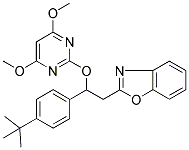 2-[2-(4-TERT-BUTYLPHENYL)-2-((4,6-DIMETHOXYPYRIMIDIN-2-YL)OXY)ETHYL]BENZOXAZOLE Struktur