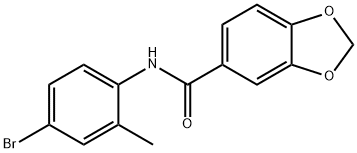 N-(4-BROMO-2-METHYLPHENYL)-1,3-BENZODIOXOLE-5-CARBOXAMIDE Struktur