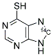 6-MERCAPTOPURINE, [8-14C]- Struktur