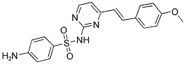 4-AMINO-N-{4-[(E)-2-(4-METHOXYPHENYL)VINYL]PYRIMIDIN-2-YL}BENZENESULFONAMIDE Struktur