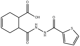 6-([2-(2-THIENYLCARBONYL)HYDRAZINO]CARBONYL)-3-CYCLOHEXENE-1-CARBOXYLIC ACID Struktur