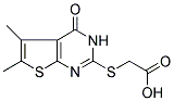 (5,6-DIMETHYL-4-OXO-3,4-DIHYDRO-THIENO[2,3-D]PYRIMIDIN-2-YLSULFANYL)-ACETIC ACID Struktur