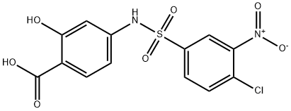 4-(4-CHLORO-3-NITRO-BENZENESULFONYLAMINO)-2-HYDROXY-BENZOIC ACID Struktur