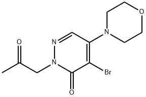 4-BROMO-5-MORPHOLINO-2-(2-OXOPROPYL)-3(2H)-PYRIDAZINONE Struktur