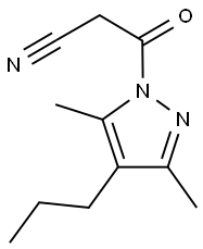 3-(3,5-DIMETHYL-4-PROPYL-1H-PYRAZOL-1-YL)-3-OXOPROPANENITRILE Struktur