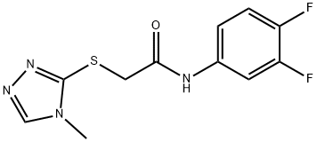 N-(3,4-DIFLUOROPHENYL)-2-[(4-METHYL-4H-1,2,4-TRIAZOL-3-YL)SULFANYL]ACETAMIDE Struktur