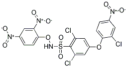 2,6-DICHLORO-4-(2-CHLORO-4-NITROPHENOXY)-N-(2,4-DINITROPHENOXY)BENZENESULFONAMIDE Struktur