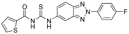 N-(2-(4-FLUOROPHENYL)-2H-BENZO[D][1,2,3]TRIAZOL-5-YLCARBAMOTHIOYL)THIOPHENE-2-CARBOXAMIDE Struktur