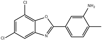 5-(5,7-DICHLORO-BENZOOXAZOL-2-YL)-2-METHYL-PHENYLAMINE Struktur