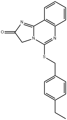 5-[(4-ETHYLBENZYL)SULFANYL]IMIDAZO[1,2-C]QUINAZOLIN-2(3H)-ONE Struktur