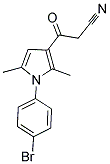 3-[1-(4-BROMO-PHENYL)-2,5-DIMETHYL-1H-PYRROL-3-YL]-3-OXO-PROPIONITRILE Struktur