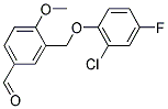 3-(2-CHLORO-4-FLUORO-PHENOXYMETHYL)-4-METHOXY-BENZALDEHYDE Struktur