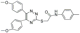 2-(5,6-BIS(4-METHOXYPHENYL)-1,2,4-TRIAZIN-3-YLTHIO)-N-P-TOLYLACETAMIDE Struktur