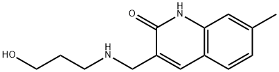 3-[(3-HYDROXY-PROPYLAMINO)-METHYL]-7-METHYL-1H-QUINOLIN-2-ONE Struktur