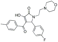 5-(4-FLUOROPHENYL)-3-HYDROXY-4-(4-METHYLBENZOYL)-1-(2-MORPHOLINOETHYL)-1H-PYRROL-2(5H)-ONE Struktur