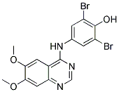 4-(3',5'-DIBROMO-4-HYDROXYPHENYL)AMINO-6,7-DIMETHOXYQUINAZOLINE Struktur