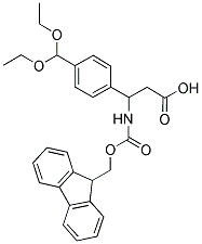 3-N-FMOC-3-(4-BENZALDEHYDE DIETHYL ACETAL)PROPIONIC ACID Struktur