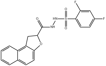 N'-(1,2-DIHYDRONAPHTHO[2,1-B]FURAN-2-YLCARBONYL)-2,4-DIFLUOROBENZENESULFONOHYDRAZIDE Struktur