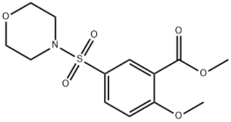 METHYL 2-METHOXY-5-(MORPHOLINOSULFONYL)-BENZENECARBOXYLATE Struktur