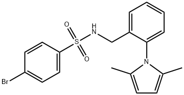 4-BROMO-N-[2-(2,5-DIMETHYL-1H-PYRROL-1-YL)BENZYL]BENZENESULFONAMIDE Struktur