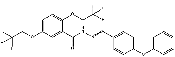 N'-[(Z)-(4-PHENOXYPHENYL)METHYLIDENE]-2,5-BIS(2,2,2-TRIFLUOROETHOXY)BENZENECARBOHYDRAZIDE Struktur