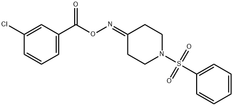 4-([(3-CHLOROBENZOYL)OXY]IMINO)-1-(PHENYLSULFONYL)PIPERIDINE Struktur