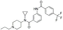 N-CYCLOPROPYL-N-(1-PROPYLPIPERIDIN-4-YL)-3-[(4-(TRIFLUOROMETHYL)BENZOYL)AMINO]BENZAMIDE Struktur