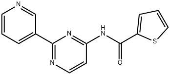 N-[2-(3-PYRIDINYL)-4-PYRIMIDINYL]-2-THIOPHENECARBOXAMIDE Struktur