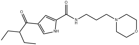 4-(2-ETHYLBUTANOYL)-N-(3-MORPHOLINOPROPYL)-1H-PYRROLE-2-CARBOXAMIDE Struktur