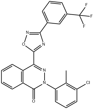 2-(3-CHLORO-2-METHYLPHENYL)-4-(3-[3-(TRIFLUOROMETHYL)PHENYL]-1,2,4-OXADIAZOL-5-YL)-1(2H)-PHTHALAZINONE Struktur