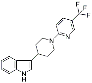 3-[1-(5-(TRIFLUOROMETHYL)PYRIDIN-2-YL)PIPERIDIN-4-YL]-1H-INDOLE Struktur