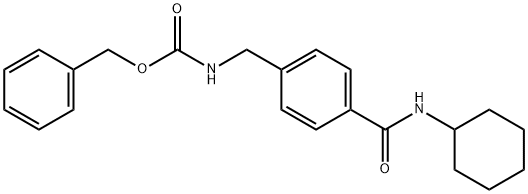 BENZYL N-(4-[(CYCLOHEXYLAMINO)CARBONYL]BENZYL)CARBAMATE Struktur