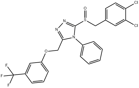 3,4-DICHLOROBENZYL 4-PHENYL-5-([3-(TRIFLUOROMETHYL)PHENOXY]METHYL)-4H-1,2,4-TRIAZOL-3-YL SULFOXIDE Struktur