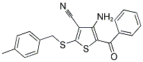 4-AMINO-5-BENZOYL-2-[(4-METHYLBENZYL)SULFANYL]-3-THIOPHENECARBONITRILE Struktur