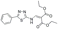 DIETHYL {[(5-PHENYL-1,3,4-THIADIAZOL-2-YL)AMINO]METHYLENE}MALONATE Struktur