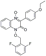 4-[(2,6-DIFLUOROBENZYL)OXY]-2-(4-ETHOXYPHENYL)-3-OXO-3,4-DIHYDROQUINOXALIN-1-IUM-1-OLATE Struktur