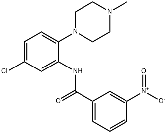 N-[5-CHLORO-2-(4-METHYLPIPERAZINO)PHENYL]-3-NITROBENZENECARBOXAMIDE Struktur