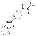 2-METHYL-N-(4-[1,3]OXAZOLO[5,4-B]PYRIDIN-2-YLPHENYL)PROPANAMIDE Struktur